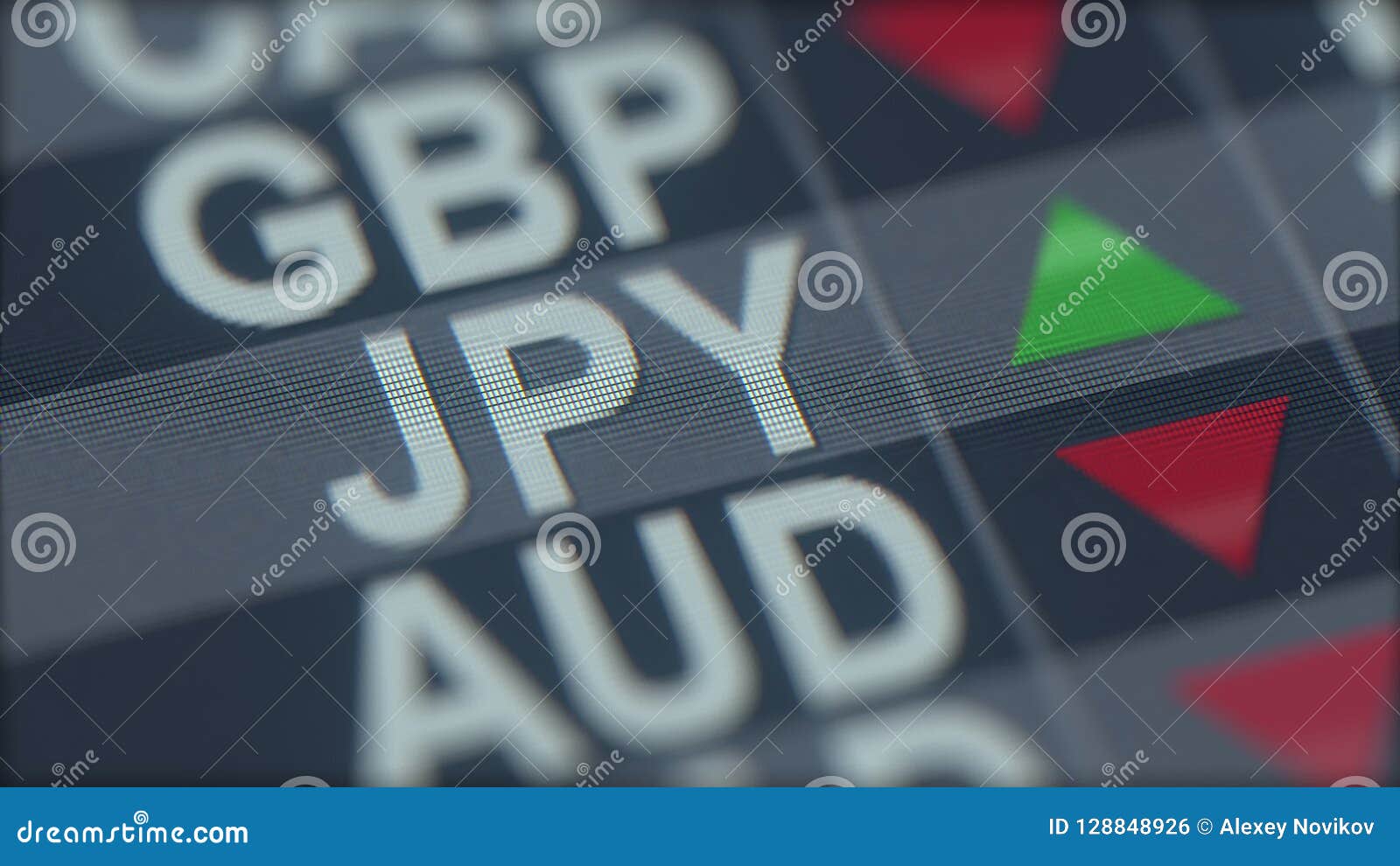 Increasing Japanese Yen Exchange Rate Indicator On Computer Screen - 